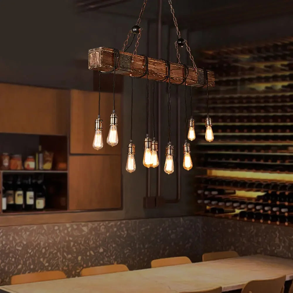 RUSTIC FARMHOUSE Wooden Beam Light