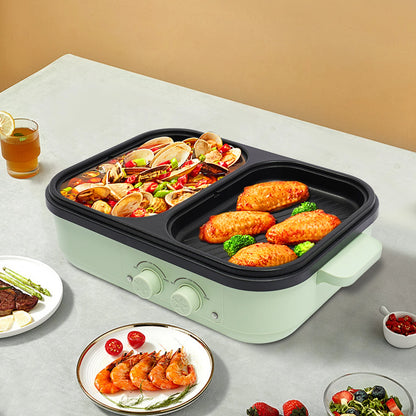2-In-1 Electric Green Hot Pot
