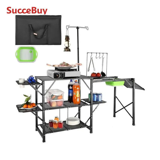 Kitchen Table with Sink  Portable Outdoor Cook Station