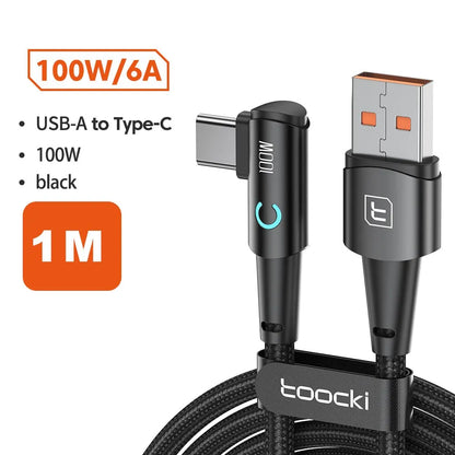 USB Charging Cord Cable 90 Degree