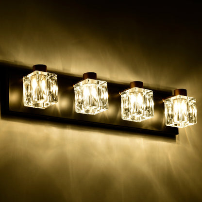 Matte Black + Gold Bathroom Light Fixtures,