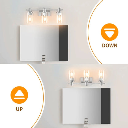 Modern Bathroom Vanity Light Fixture Above Mirror