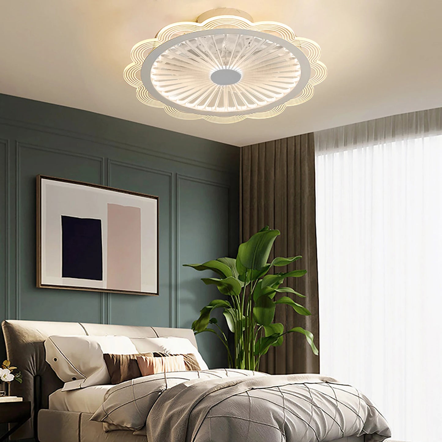 Dimming ceiling fan light