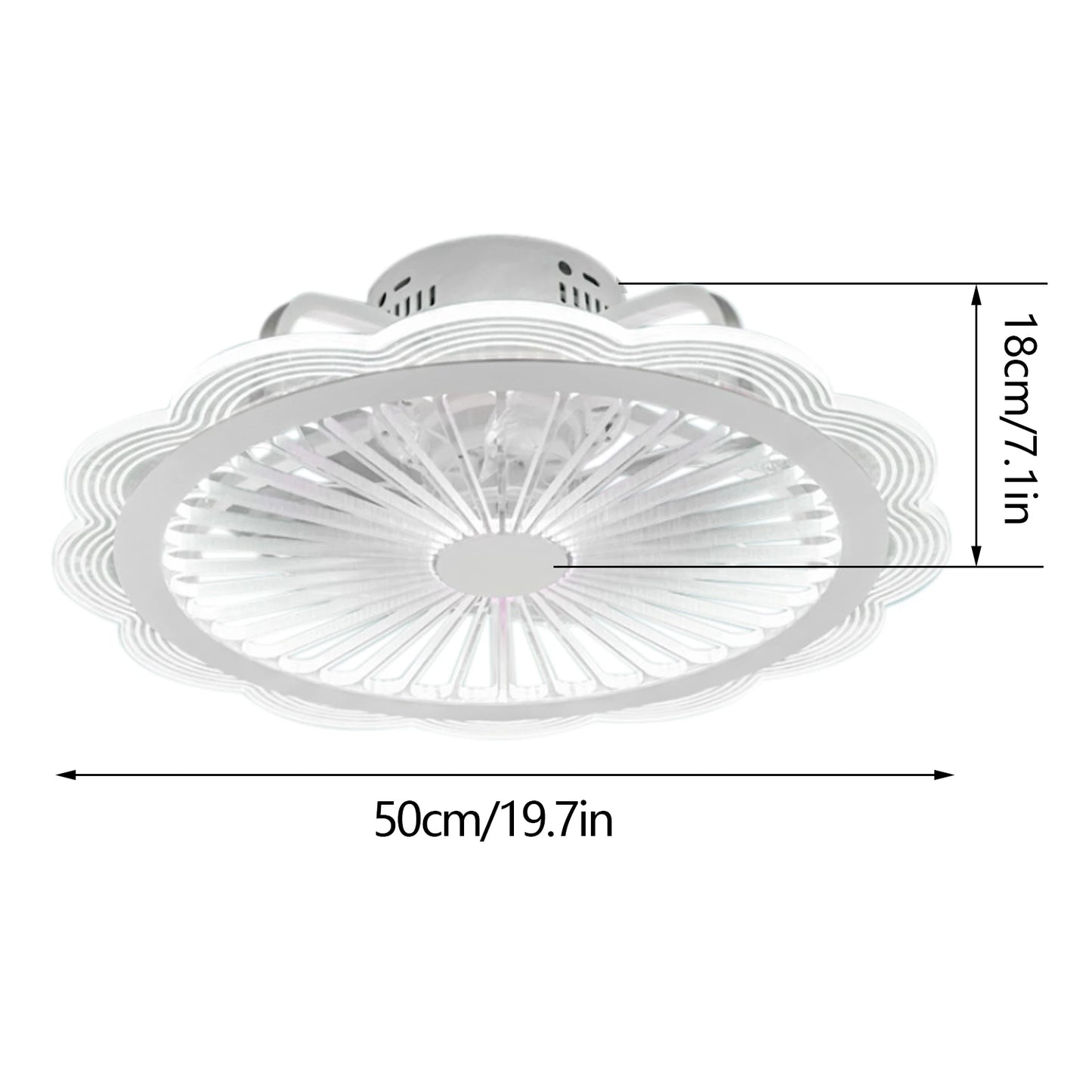 Dimming ceiling fan light