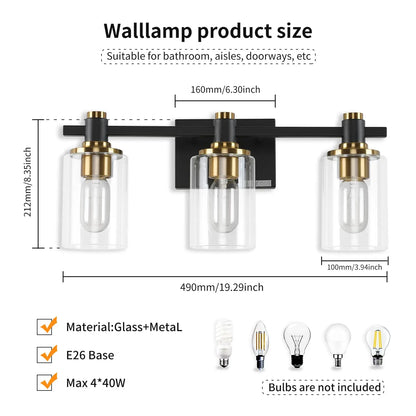 Modern Bathroom Vanity Light Fixture Above Mirror