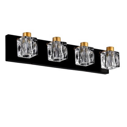Matte Black + Gold Bathroom Light Fixtures,