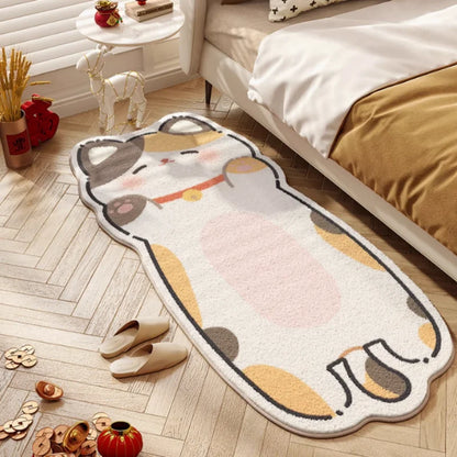 Cartoon Cat Faux Cashmere Rug