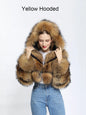 Cropped Faux Raccoon Fur Coat