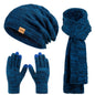 Winter men's and women's hat, scarf and glove set, couple style,