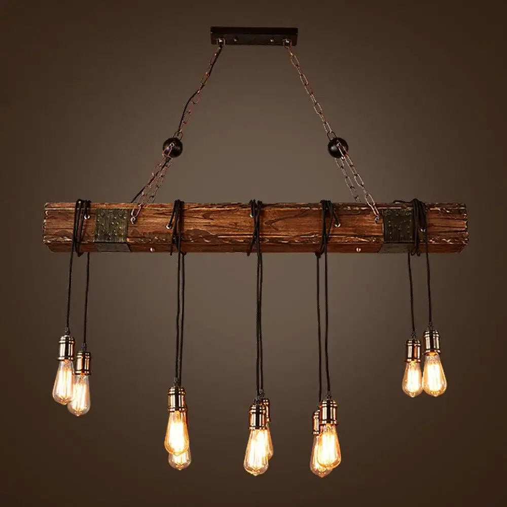 RUSTIC FARMHOUSE Wooden Beam Light