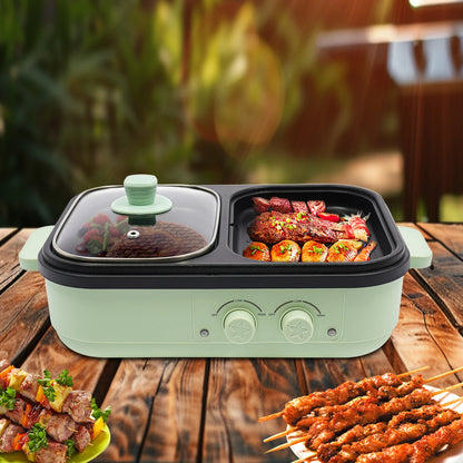 2-In-1 Electric Green Hot Pot