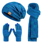 Winter men's and women's hat, scarf and glove set, couple style,