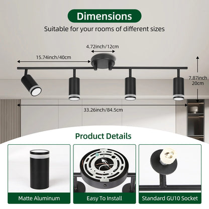 Spotlight Black Track  Rotatable Living Room LIGHT