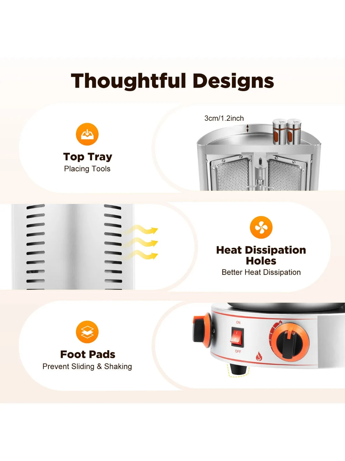 rotating Shawarma Gas Rotisserie   Grill
