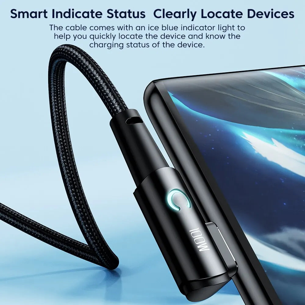 USB Charging Cord Cable 90 Degree