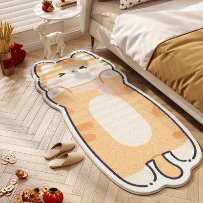 Cartoon Cat Faux Cashmere Rug