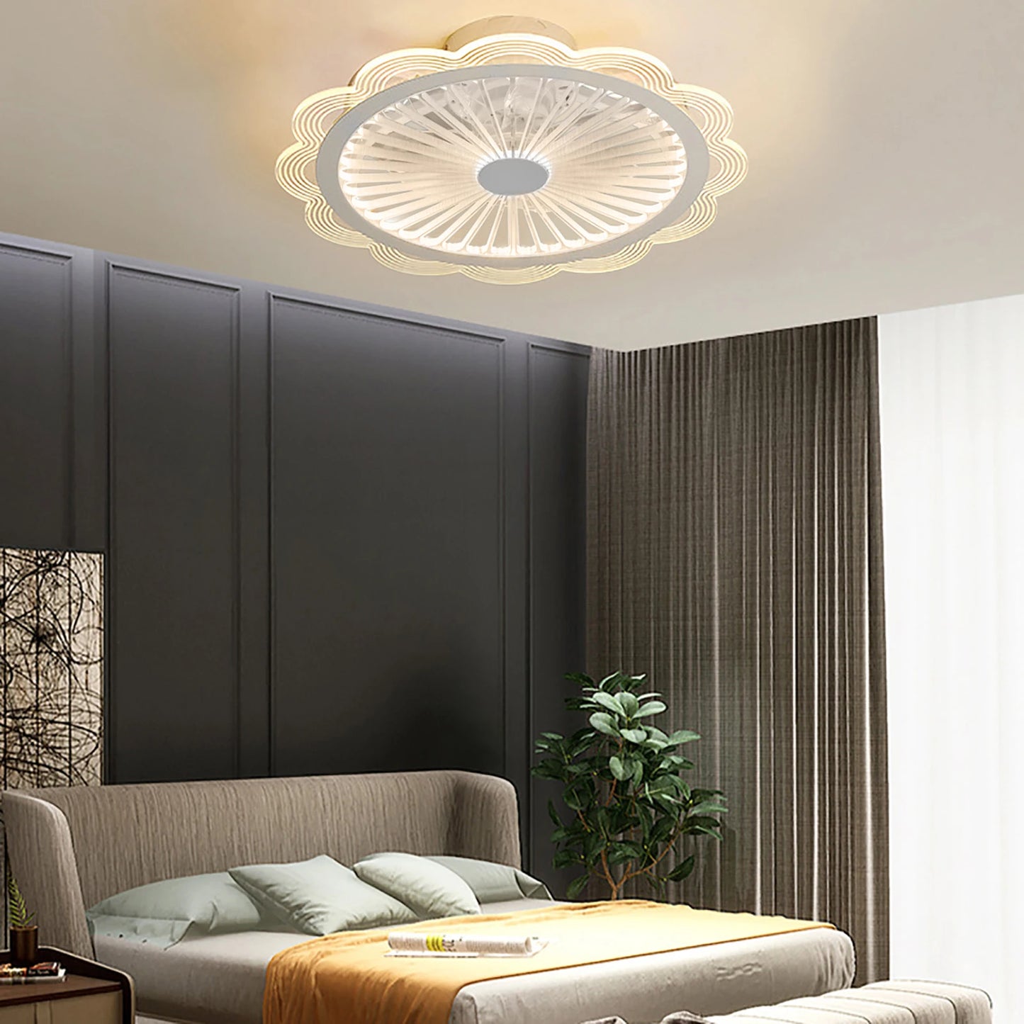 Dimming ceiling fan light