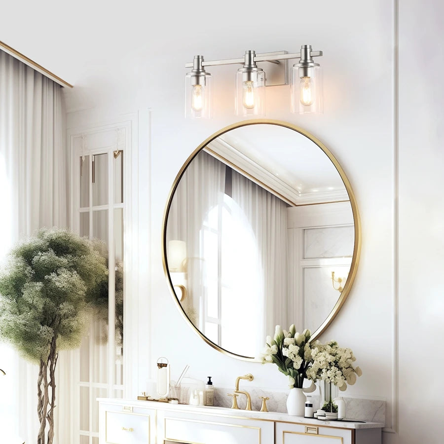 Modern Bathroom Vanity Light Fixture Above Mirror