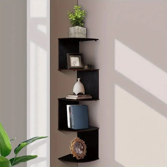 5-Tier Corner Shelf - Space Saving Wall Mount Organizer
