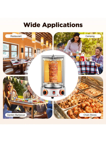 rotating Shawarma Gas Rotisserie   Grill