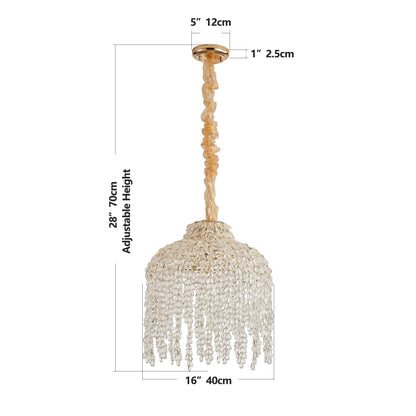 Light Chandelier Waterfall Design with Crystal Bead Strings