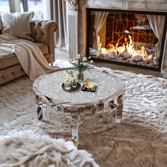 Silver Mirror Coffee Table