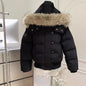 Fur Hooded Jacket Women Outerwear
