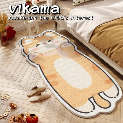 Cartoon Cat Faux Cashmere Rug