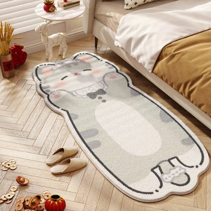 Cartoon Cat Faux Cashmere Rug