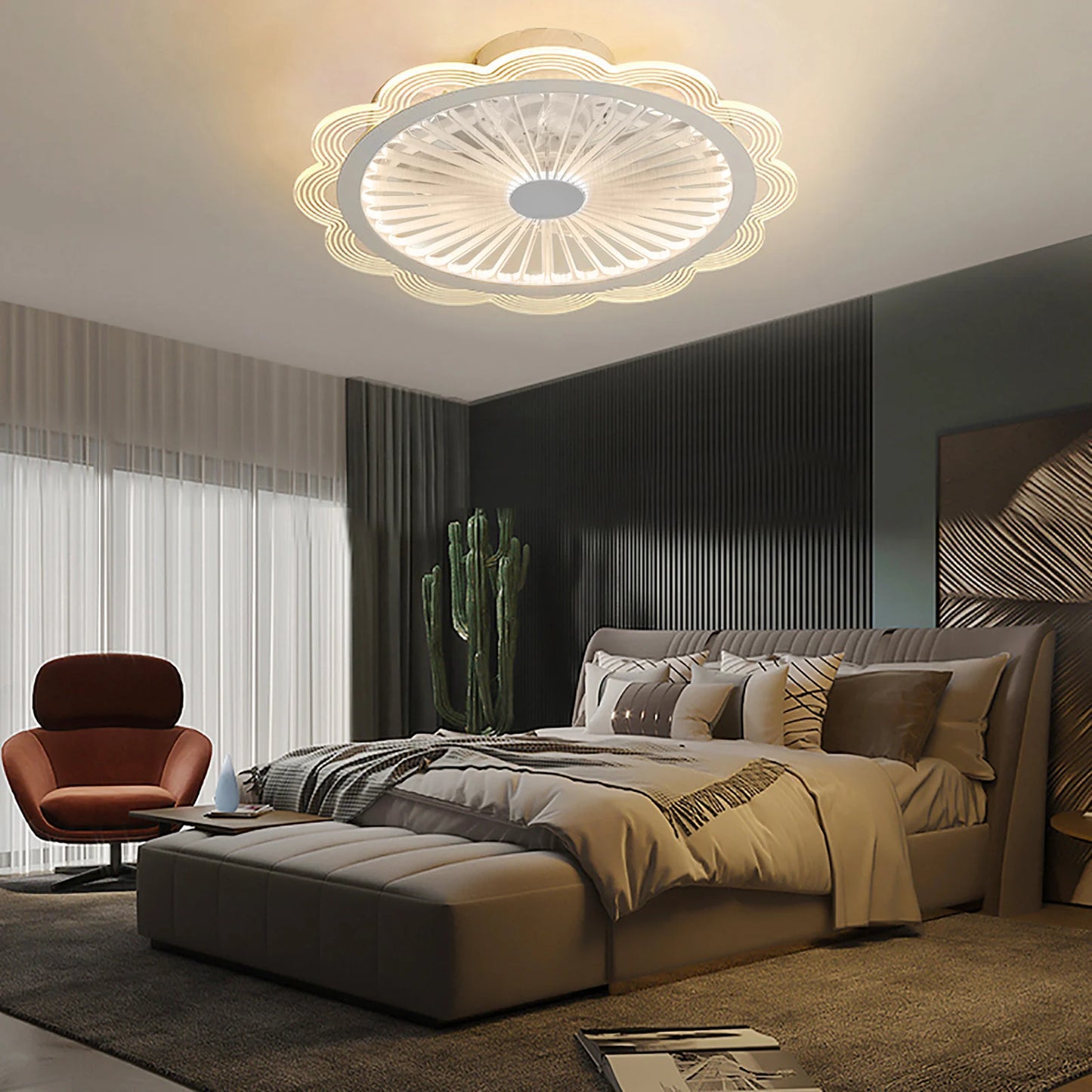Dimming ceiling fan light