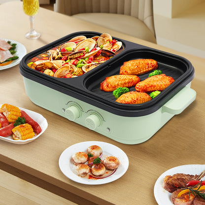 2-In-1 Electric Green Hot Pot