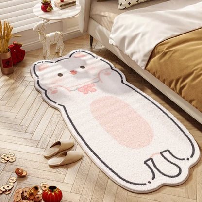 Cartoon Cat Faux Cashmere Rug