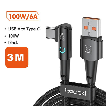 USB Charging Cord Cable 90 Degree