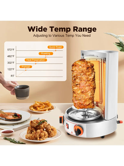 rotating Shawarma Gas Rotisserie   Grill