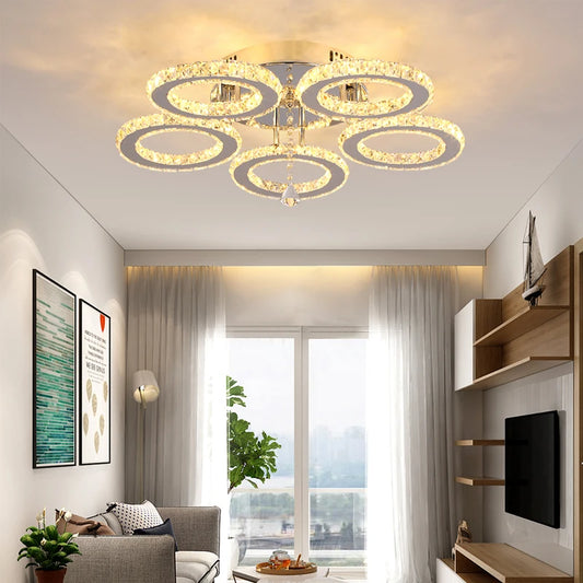 Crystal Ceiling Lamp Smart Chandelier Pendant